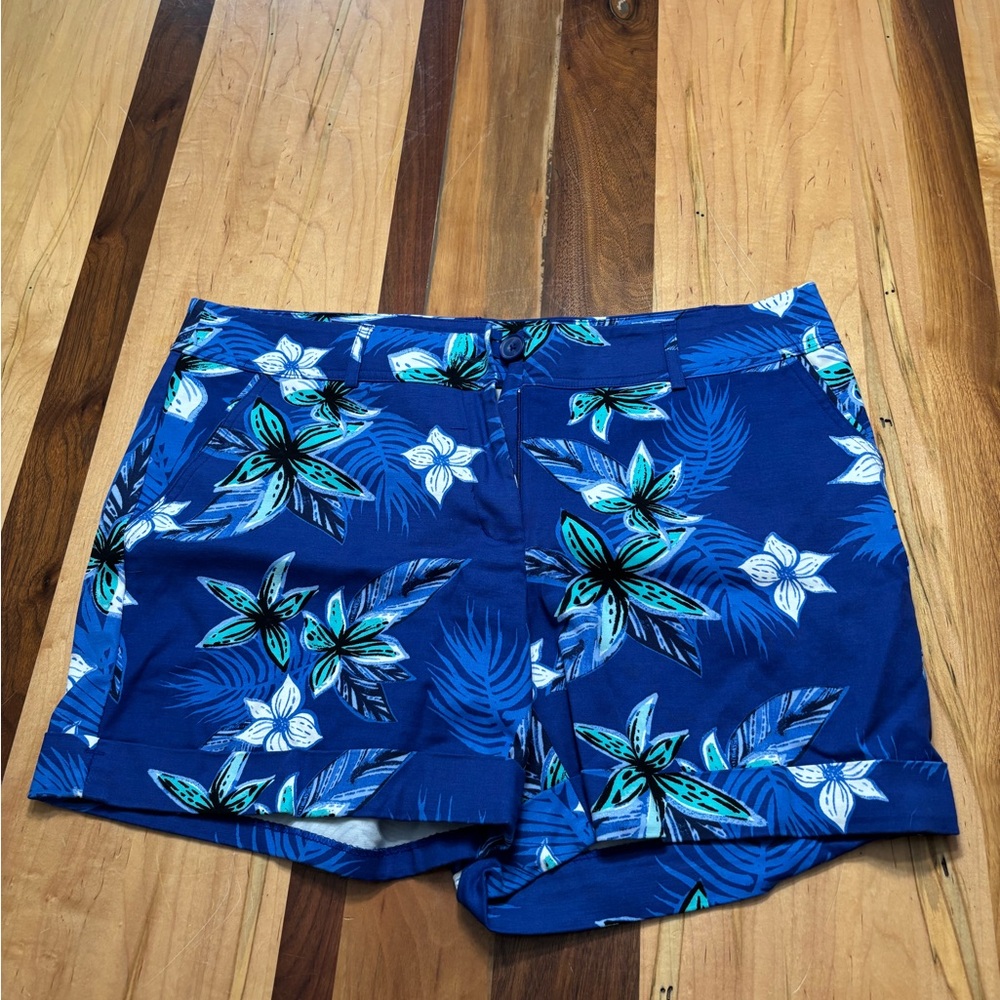 Apt. 9 Blue Floral Women Shorts